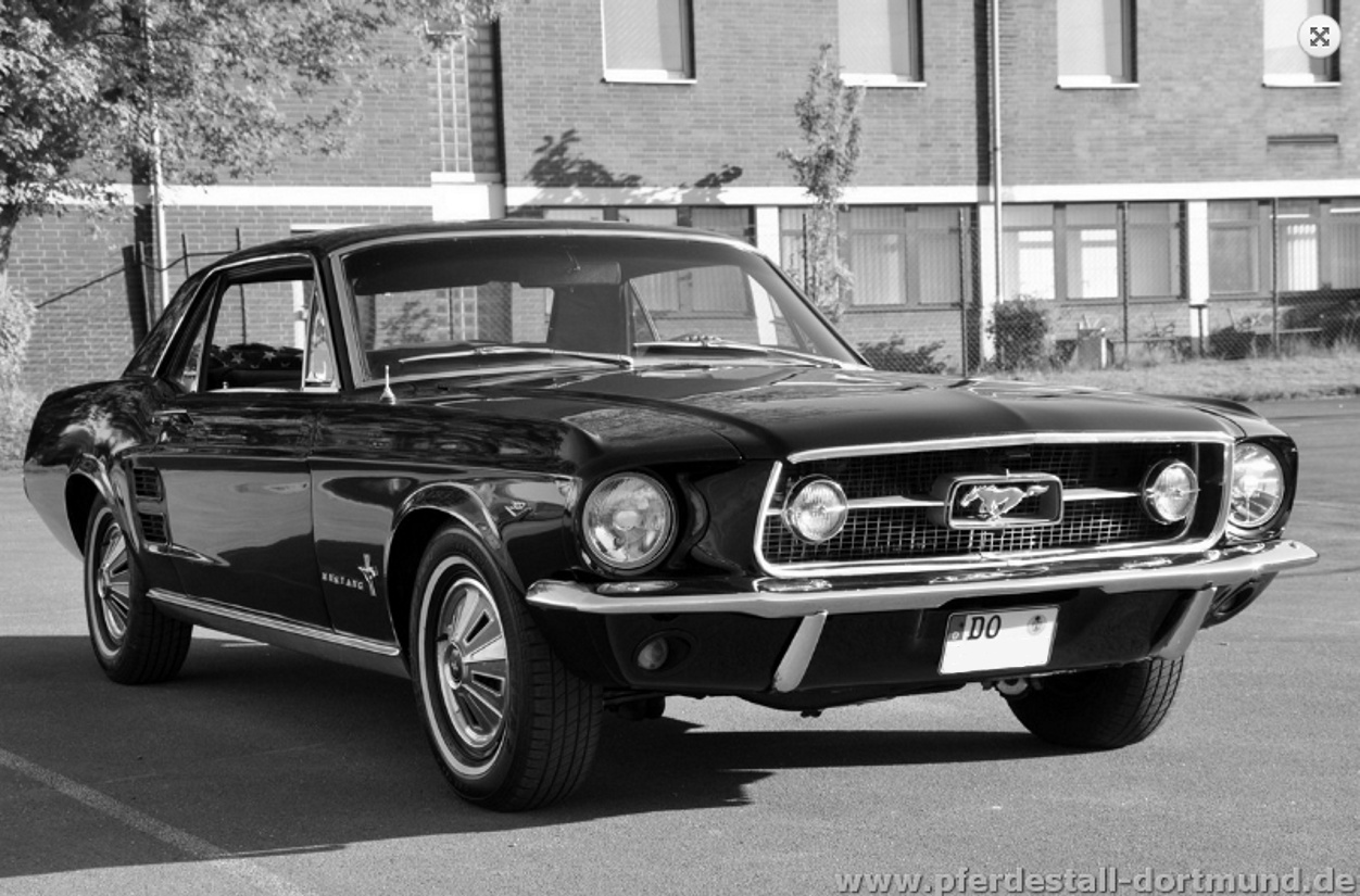 Oldtimer Ford Mustang 67er V8, schwarz, Oldtimer ...