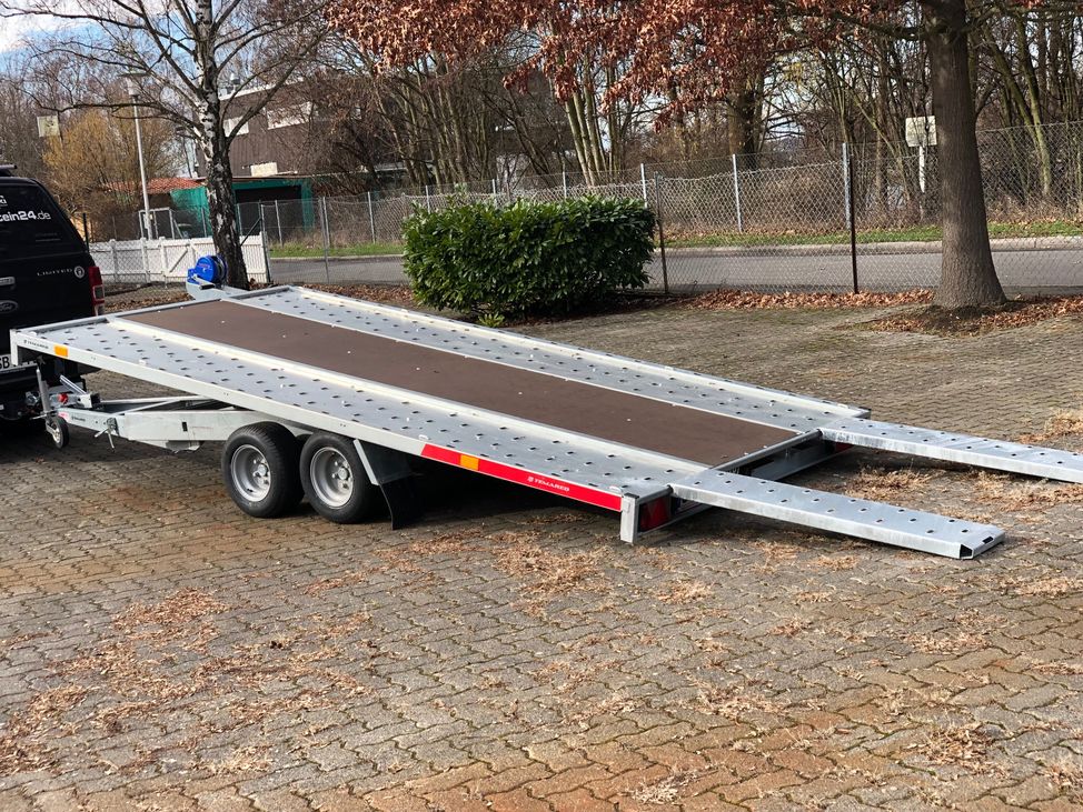 Auto Anhänger Trailer Autotransporter Hänger Doppelachser Cararama Rallye 1:43 Auto Anhänger Trailer Autotransporter Hänger Doppelachser Cararama Rallye 1:43