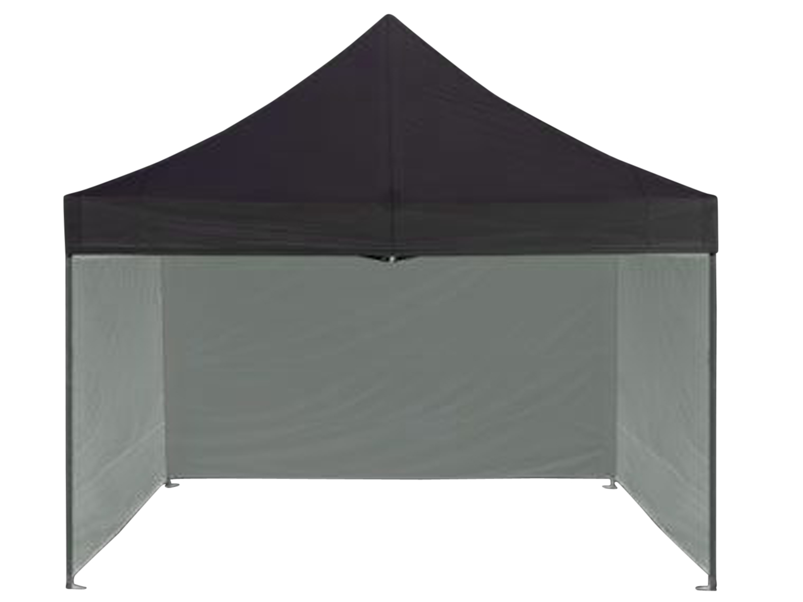 Zelt, Pagode, Ruck Zuck, Pavillion, schwarz, 4 x 4 m, mit Seitenwänden