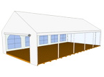 Partyzelt 5m x 10m Zelt Festzelt