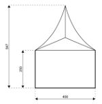Zelt | Pagodenzelt | 4 x 4 m | Festzelt | Partyzelt | Pagode