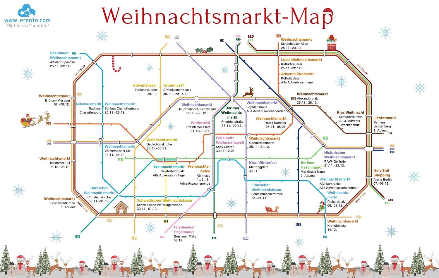 Die Grosse Erento Weihnachtsmarkt Karte 2019 Fur Berlin