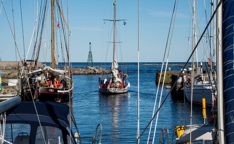 Hafen mit Booten auf Bornholm