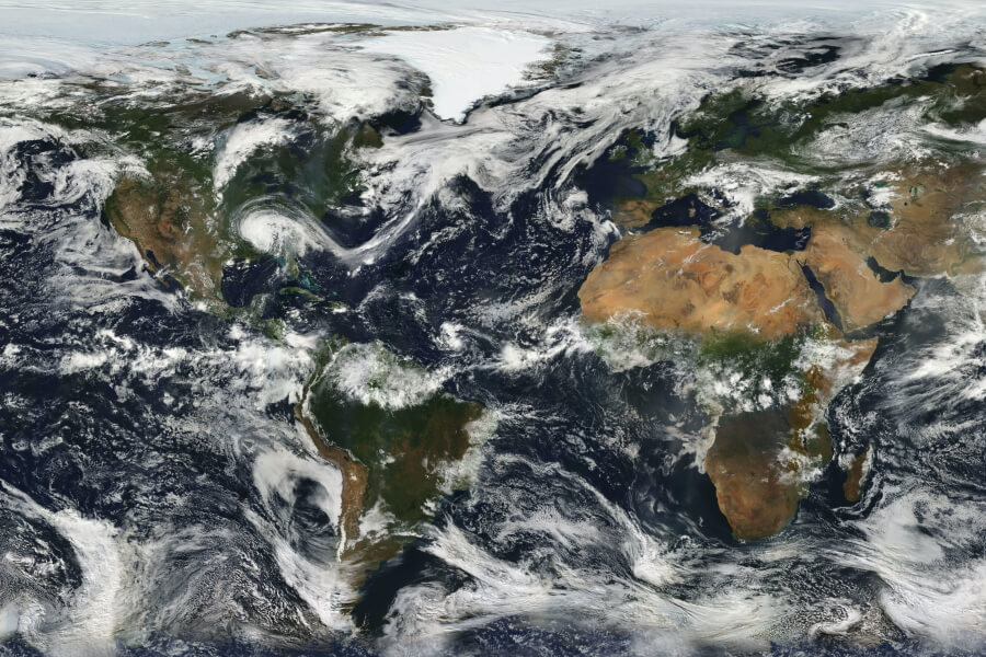 Satellitenbild Erde Klima